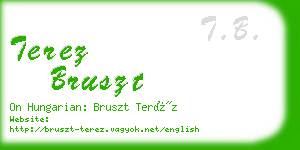 terez bruszt business card